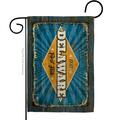 Guarderia 13 x 18.5 in. Delaware Vintage American State Garden Flag with Double-Sided Horizontal GU4075026